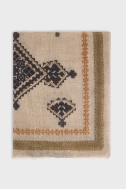 Wool and cashmere lozenge scarf - DOMINIQUE