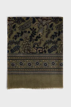 Wool and silk floral scarf - DOUNIA