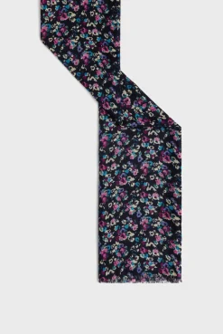 Wool and silk floral scarf - DARY
