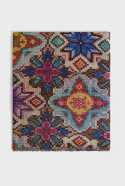Wool and silk multicolored scarf - DAMIE
