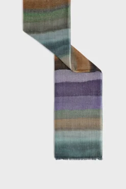 Wool and silk striped scarf - DOA
