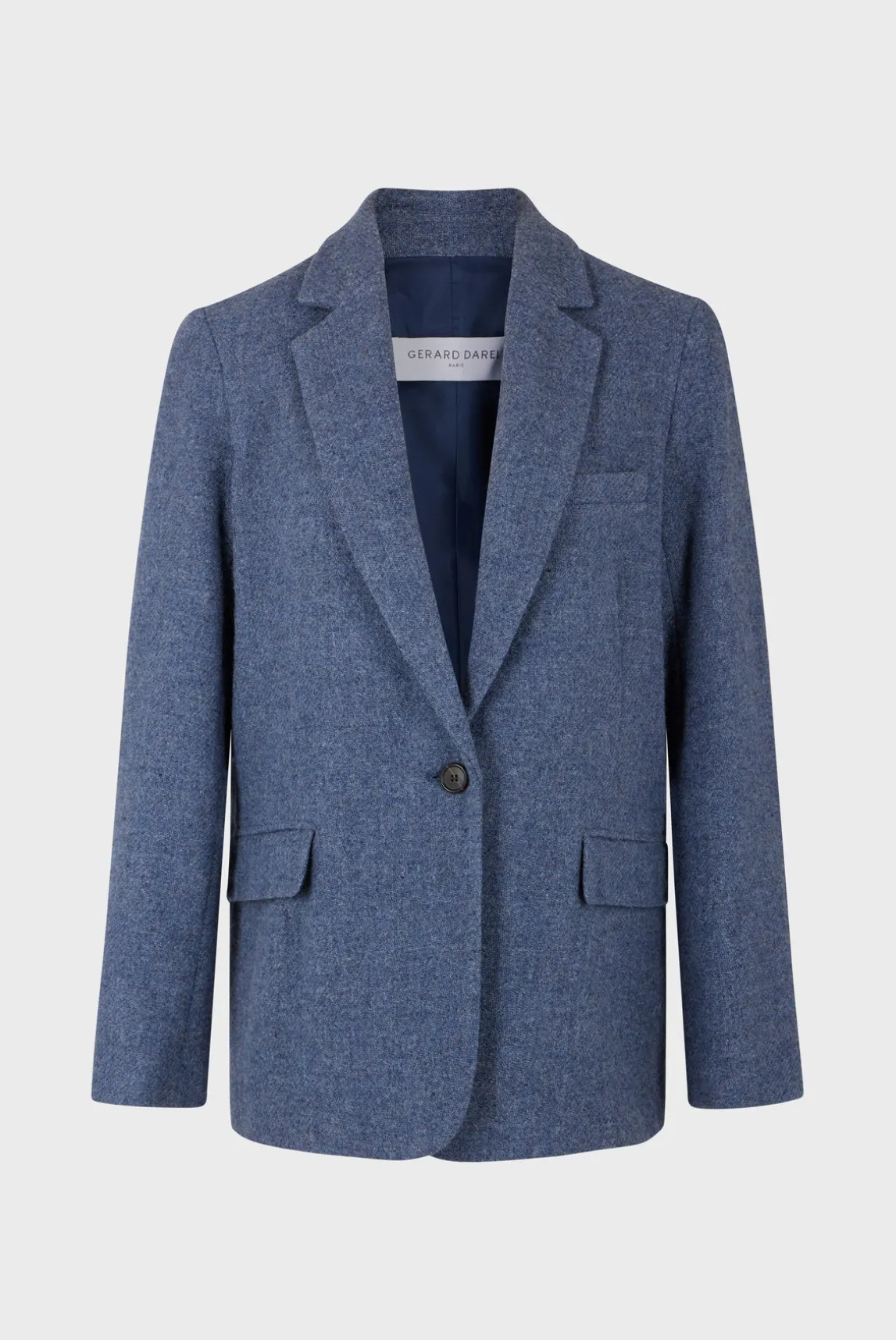 Wool blend blazer - MARINE