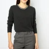Wool sweater with jewel - JOCELYNE