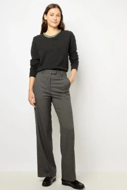 Wool sweater with jewel - JOCELYNE