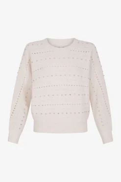 Wool sweater with rhinestone - JULIAN