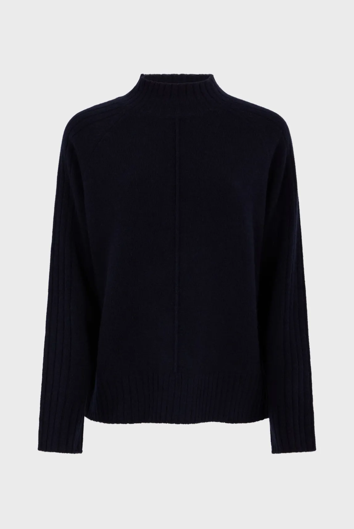 Wool sweater with stand up collar - JAINA